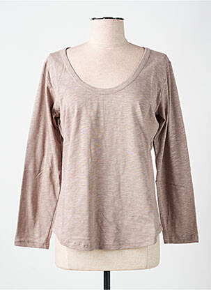 T-shirt manches longues manches longues beige LAZY & COSY femme
