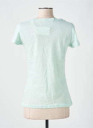 T-shirt col v manches courtes bleu LAZY & COSY femme