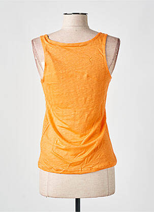 Débardeur col v sans manche orange LAZY & COSY femme