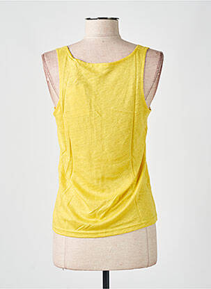 Débardeur col v sans manche jaune LAZY & COSY femme