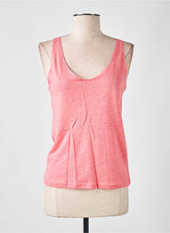 Débardeur col v sans manche rose LAZY & COSY femme