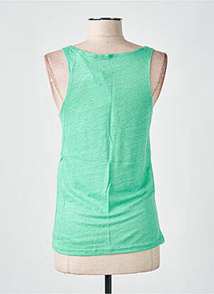 Débardeur col v sans manche vert LAZY & COSY femme