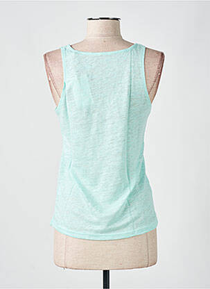 Débardeur col v sans manche bleu LAZY & COSY femme