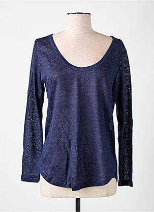 T-shirt bleu LAZY & COSY pour femme