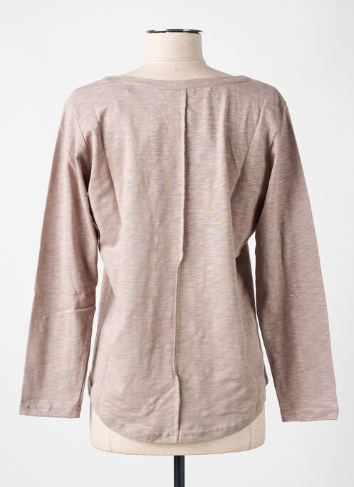 T-shirt manches longues manches longues beige LAZY & COSY femme