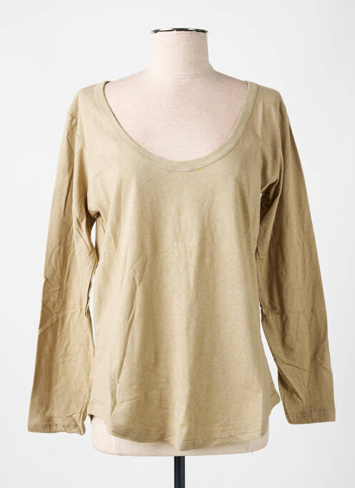 T-shirt manches longues manches longues vert LAZY & COSY femme