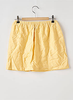 Jupe courte taille élastique jaune SEVEN WONDERS femme