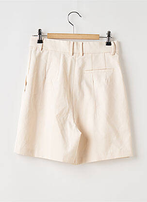 Short fermeture zippée sous rabat avec crochet taille haute beige BOA femme