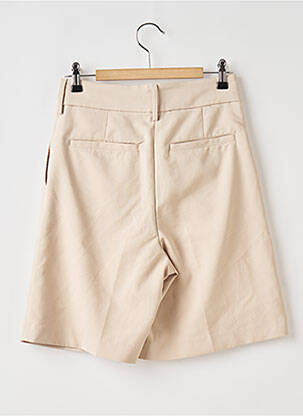 Bermuda taille haute taille haute beige JUSTFAB femme