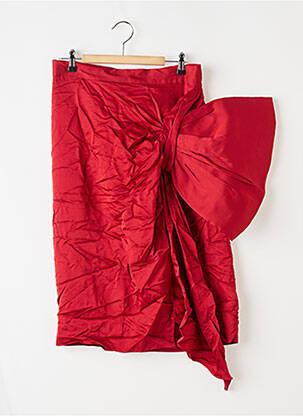 Jupe mi-longue coupe droite rouge & OTHER STORIES femme