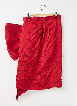 Jupe mi-longue coupe droite rouge & OTHER STORIES femme
