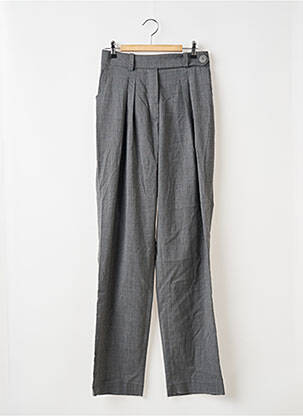 Pantalon droit tissage popeline taille normale gris BENU femme