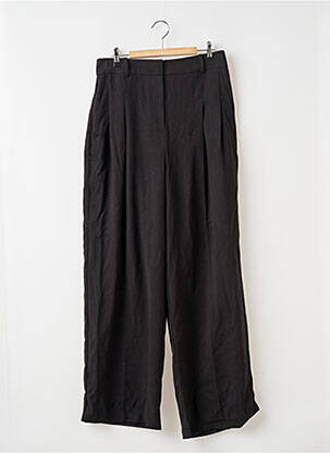 Pantalon large tissage popeline taille normale noir LOUNGE femme