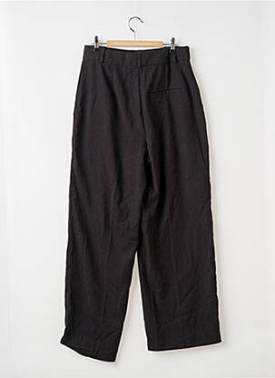 Pantalon large tissage popeline taille normale noir LOUNGE femme