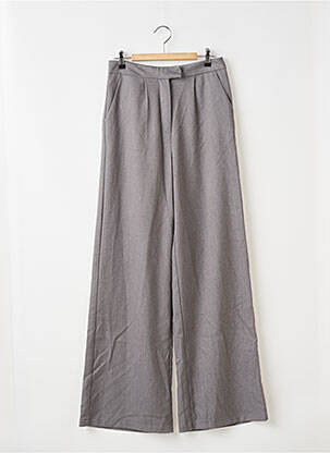 Pantalon large fermeture zippée sous rabat avec crochet taille normale gris NASTY GAL femme