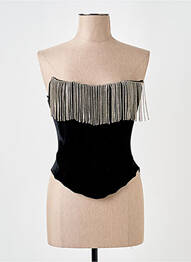 Top coupe cintrée sans manche noir LPA femme