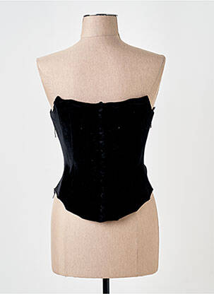 Top coupe cintrée sans manche noir LPA femme