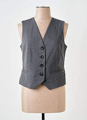 Gilet sans manche fausses poches gris LOUNGE femme