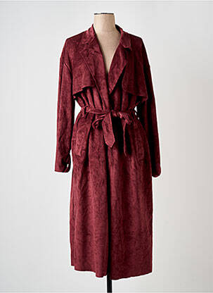 Trench poches sans capuche rouge LOUNGE femme