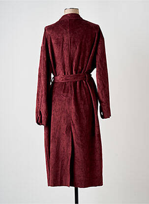 Trench poignets boutonnés sans capuche rouge LOUNGE femme