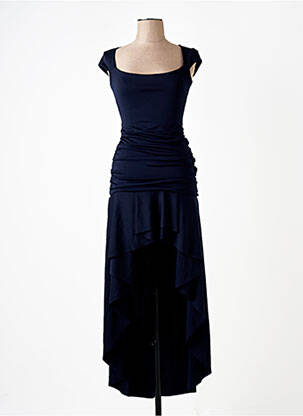 Robe longue manches courtes manches courtes bleu CLUBL femme