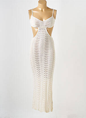 Robe mi-longue sans manche sans manche beige NASTY GAL femme