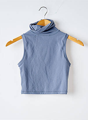 Top stretch sans manche bleu BO+TEE femme