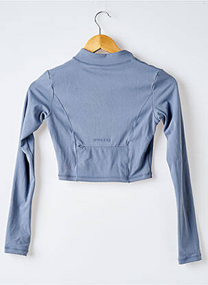 Top stretch manches longues bleu BO+TEE femme