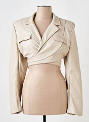 Veste simili cuir beige MISTRESS ROCKS pour femme seconde vue