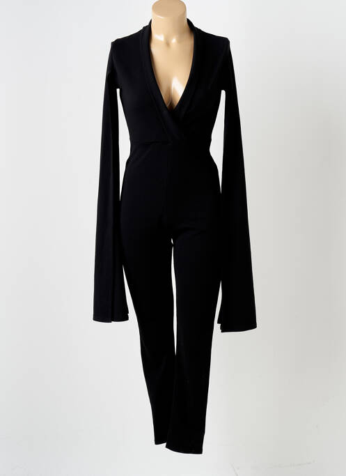Combi-pantalon coupe cintrée manches longues noir BOOHOO femme