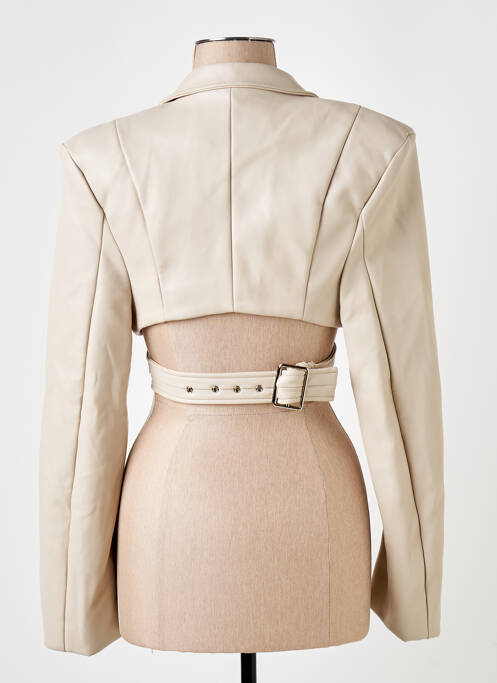 Veste simili cuir beige MISTRESS ROCKS pour femme