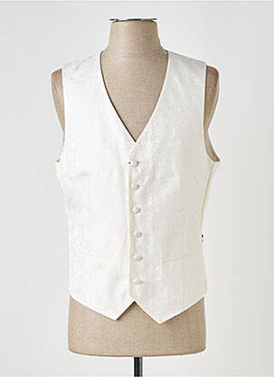 Gilet sans manche coupe cintrée blanc GREGE CREATION homme