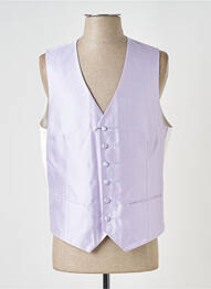 Gilet sans manche effet matière satinée violet GREGE CREATION homme