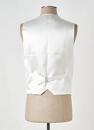 Gilet sans manche effet matière satinée blanc JEAN DE SEY homme