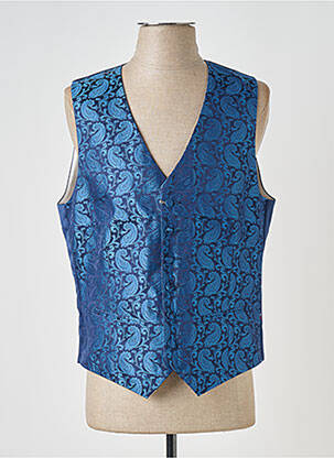 Gilet sans manche coupe cintrée bleu GREGE CREATION homme