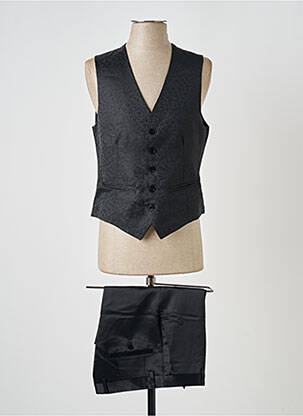Costume de cérémonie fermeture zippée sous rabat boutonné noir JEAN DE SEY homme