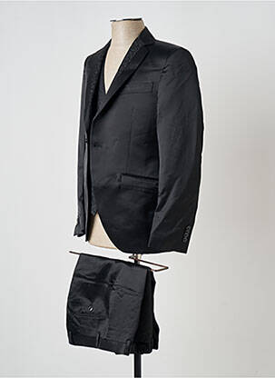 Costume de cérémonie fermeture zippée sous rabat boutonné noir JEAN DE SEY homme