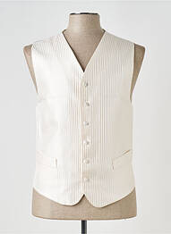 Gilet sans manche effet matière satinée blanc JEAN DE SEY homme