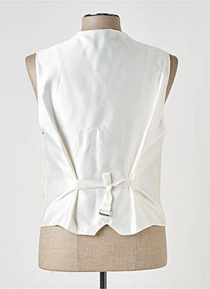 Gilet sans manche effet matière satinée blanc JEAN DE SEY homme