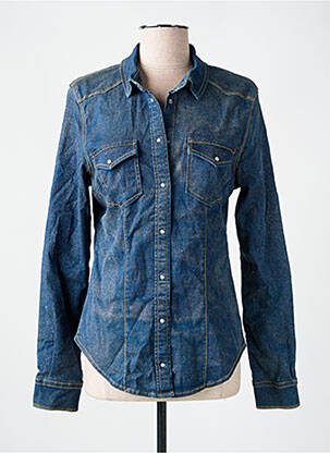 Veste casual poches bleu LAUREN VIDAL femme
