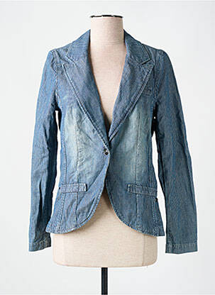 Veste casual col tailleur bleu DDP femme