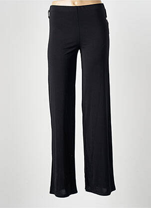 Pantalon droit tissage crêpe taille normale noir ESPERANCE femme