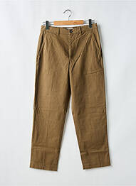 Pantalon chino tissage popeline taille normale marron KENZO femme