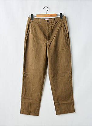 Pantalon chino tissage popeline taille normale marron KENZO femme