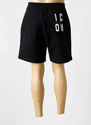 Bermuda taille élastique taille normale noir DSQUARED2 homme
