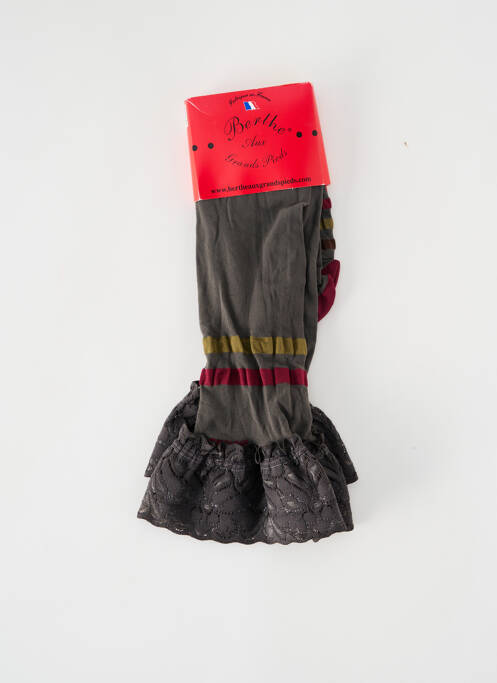 Bas gris BERTHE AUX GRANDS PIEDS pour femme