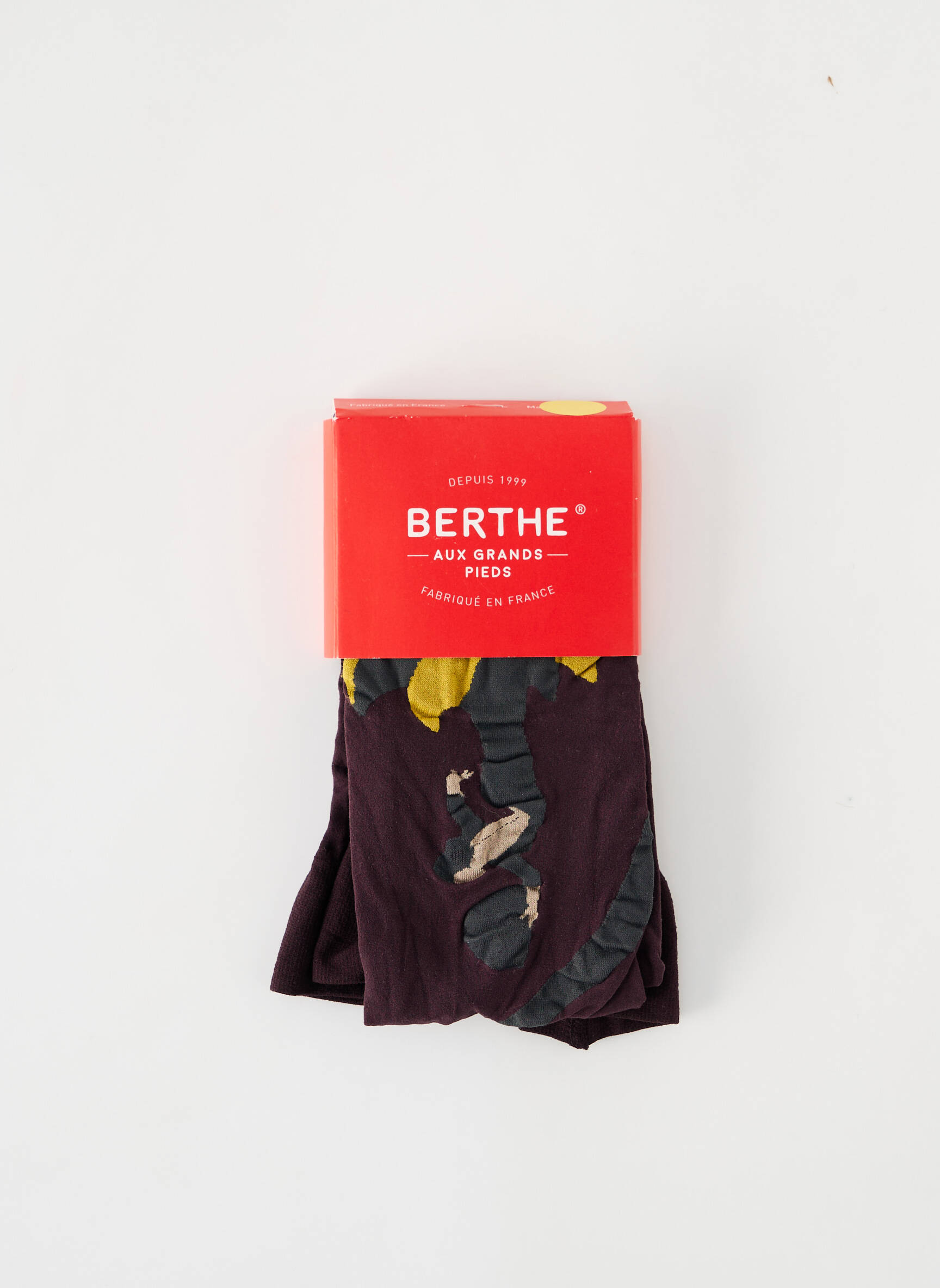 Collants Imprimé Fantaisie Violet Berthe Aux Grands Pieds Femme