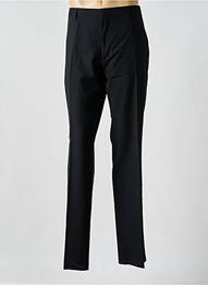 Pantalon droit fermeture zippée sous rabat avec crochet taille normale noir BURBERRY homme
