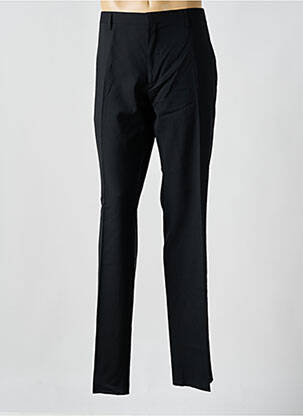Pantalon droit fermeture zippée sous rabat avec crochet taille normale noir BURBERRY homme