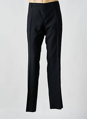 Pantalon droit fermeture zippée sous rabat avec crochet taille normale noir BURBERRY homme